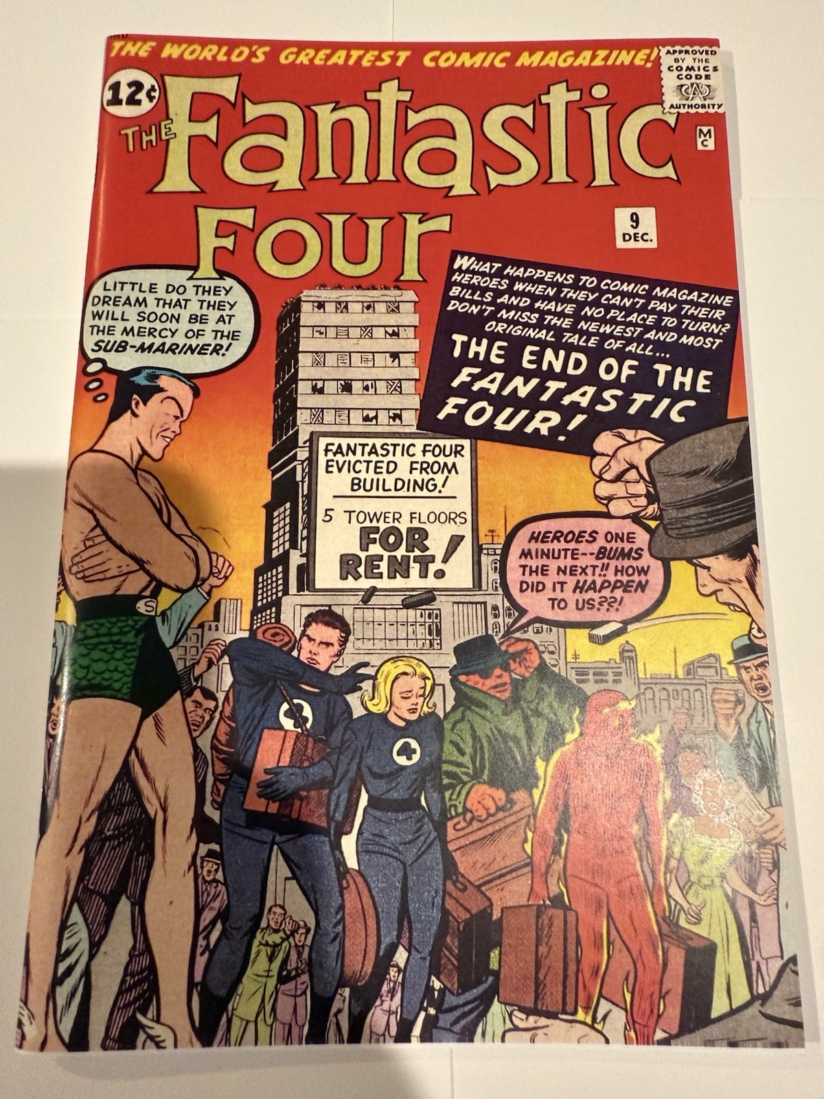 FANTASTIC FOUR #9 Orig-Art Facsimile Cover Reprint Interiors