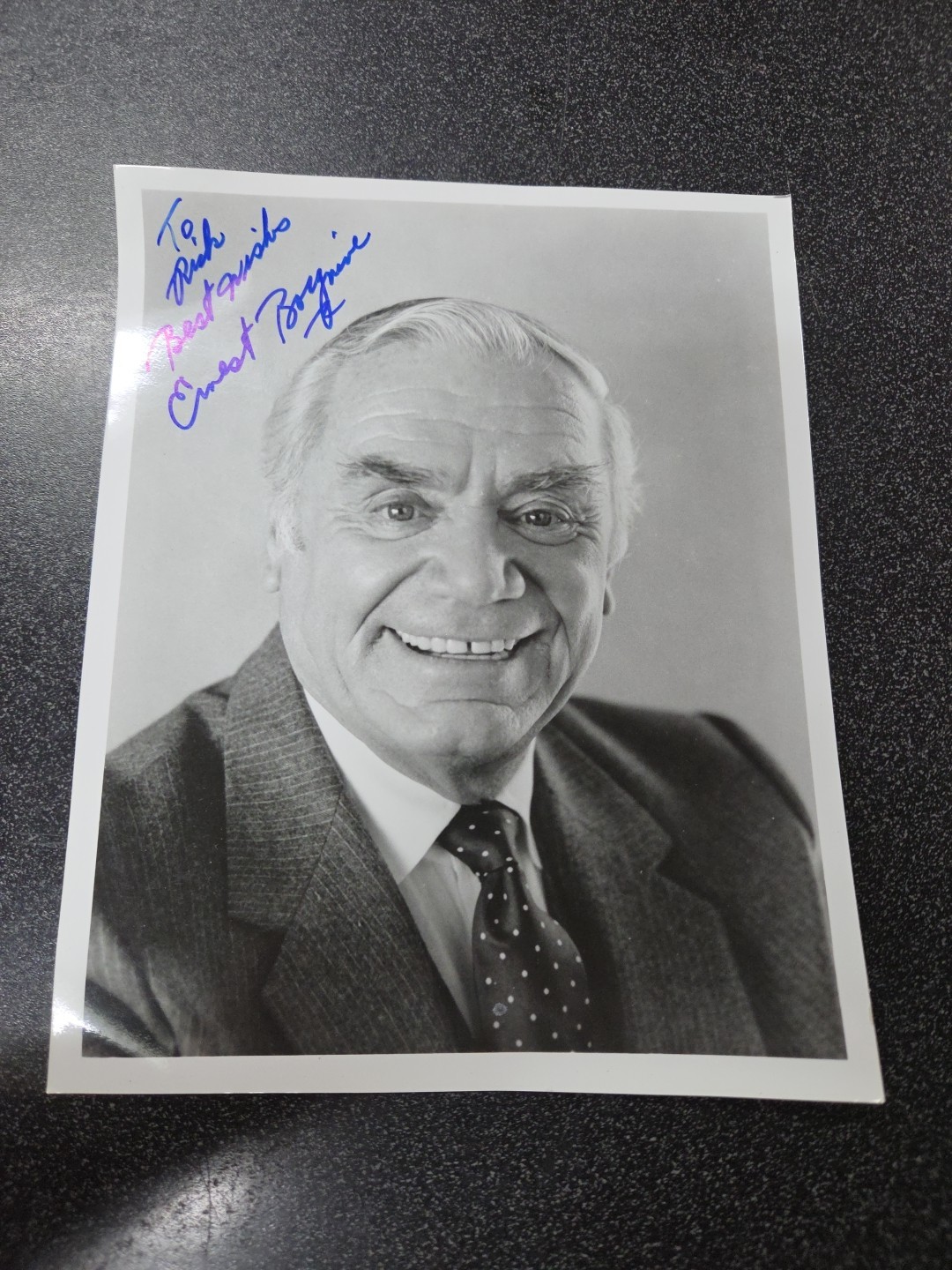 Signed Ernest Borgnine 8x10 Photo ?reprint?