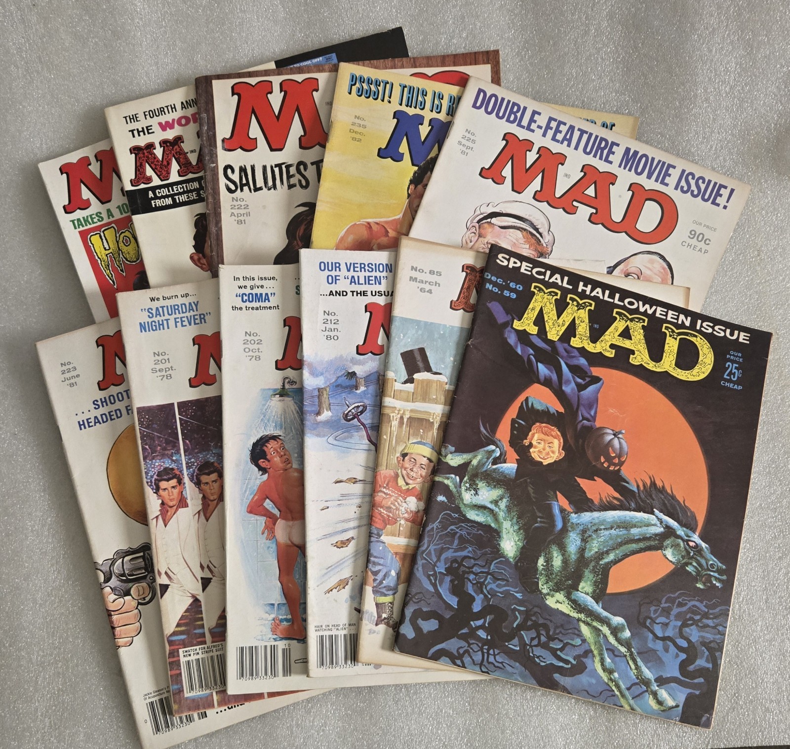 Vintage MAD Magazines Lot Of 11