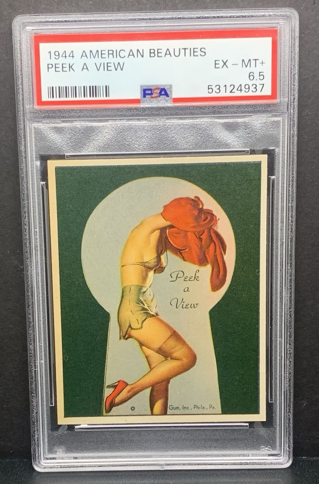 1944 Gum Inc American Beauties R-59 A PEEK A VIEW PSA 6.5 EX-MT+