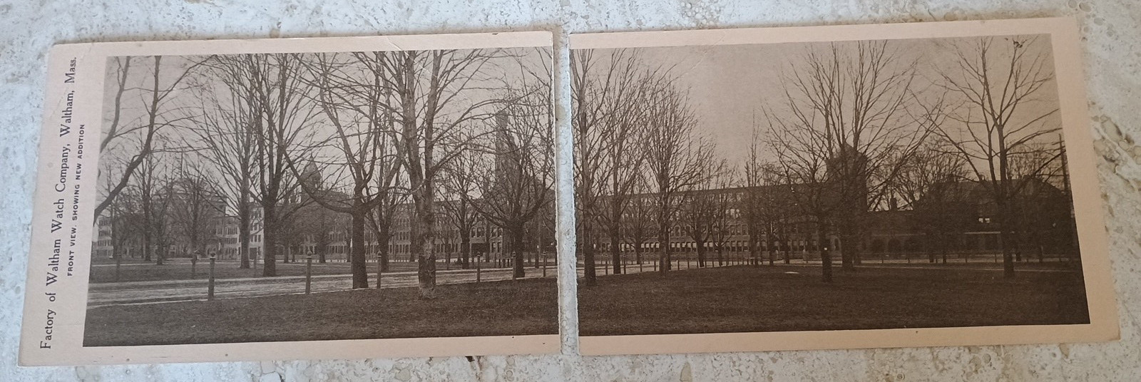 Factory Waltham Watch Company Waltham Massachusetts Fold Out Panoramic Separated