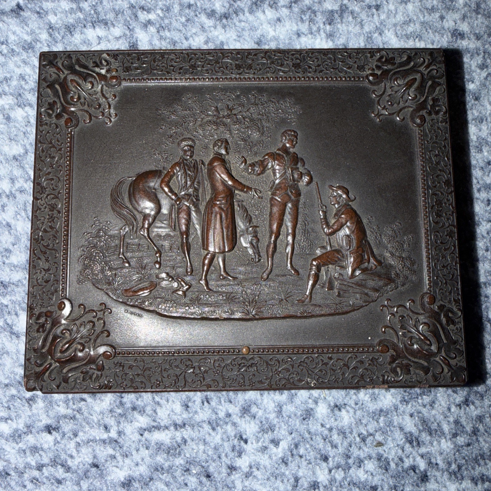1/4 plate union case- The Capture of Major Andre Family Picture Colorized