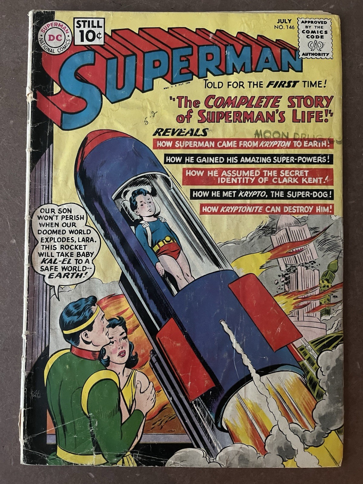 SUPERMAN 146 1961 SUPERMAN\'S LIFE STORY CLASSIC COVER