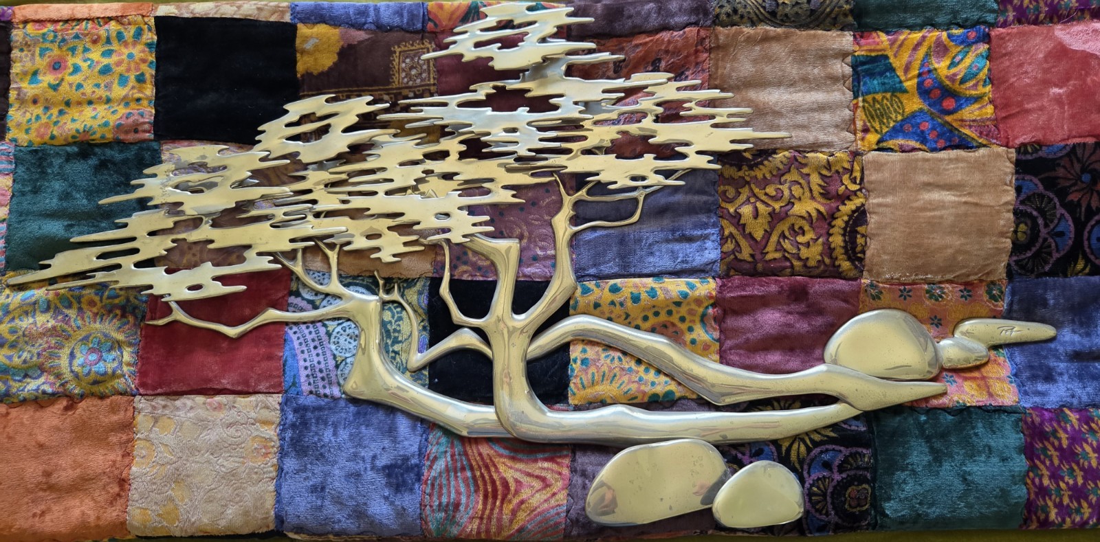 1980 BIJAN Brass Bonsai Tree Wall Art