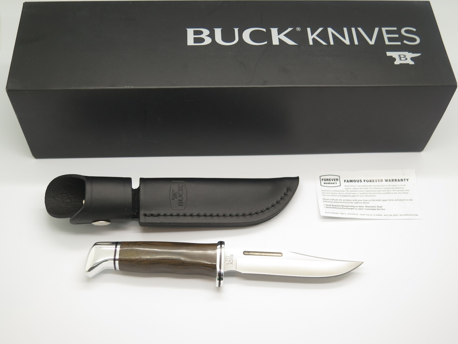 2025 Buck 117 Brahma Micarta Handle Fixed S35VN Blade Hunting Knife 2025 Buck 117 Brahma Micarta Handle Fixed S35VN Blade Hunting Knife