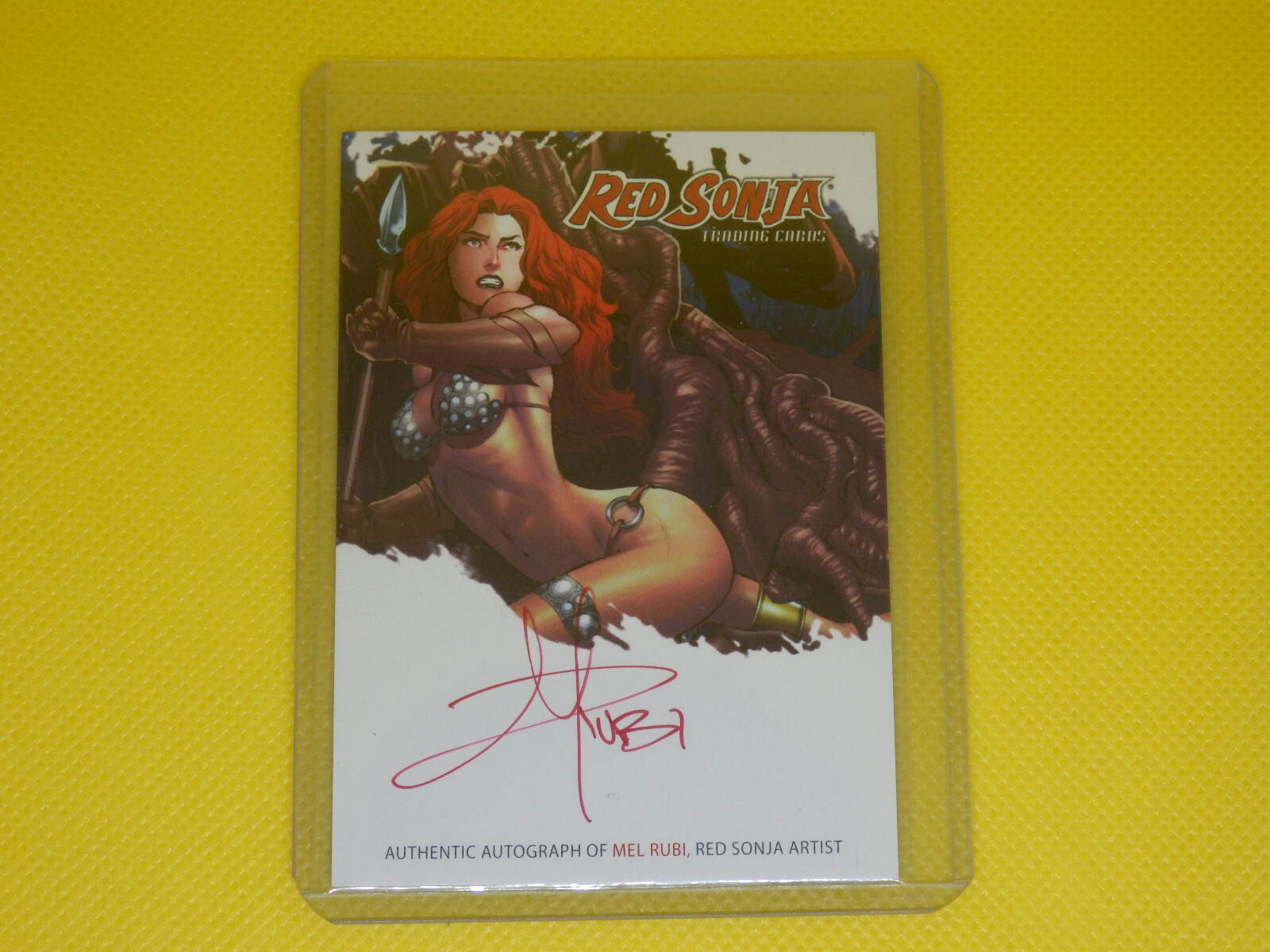 2012 BREYGENT RED SONJA CARD (RSA-MRB) SIGNED BY MEL RUBI
