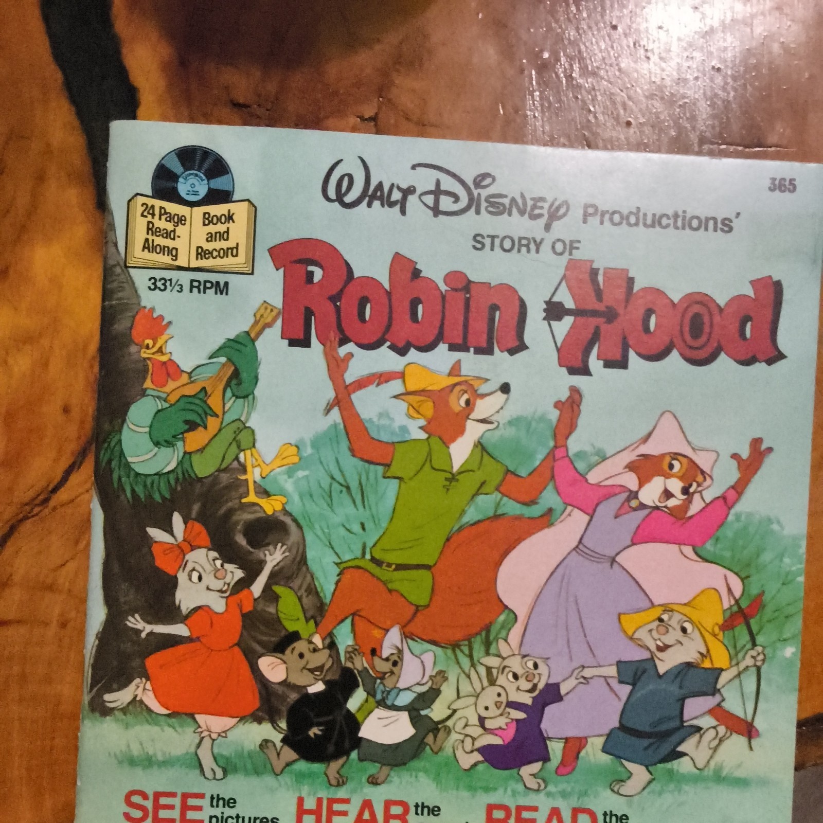 Walt Disney Robin Hood - Book & Record - 1973 - #365 - 24 color pages