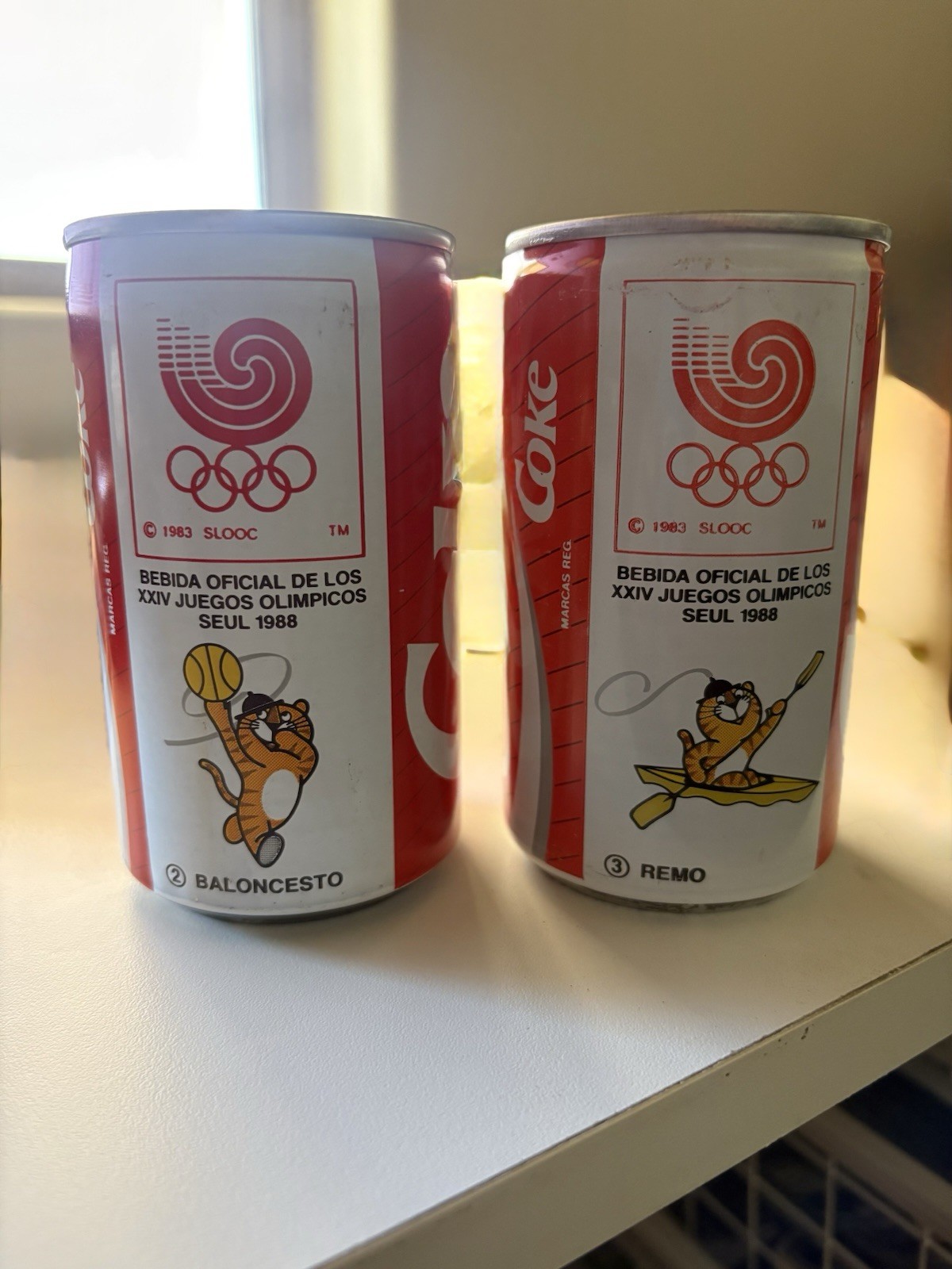 Vintage 1988 Coca Cola Cans From From Spain, Seoul Olympics 1988