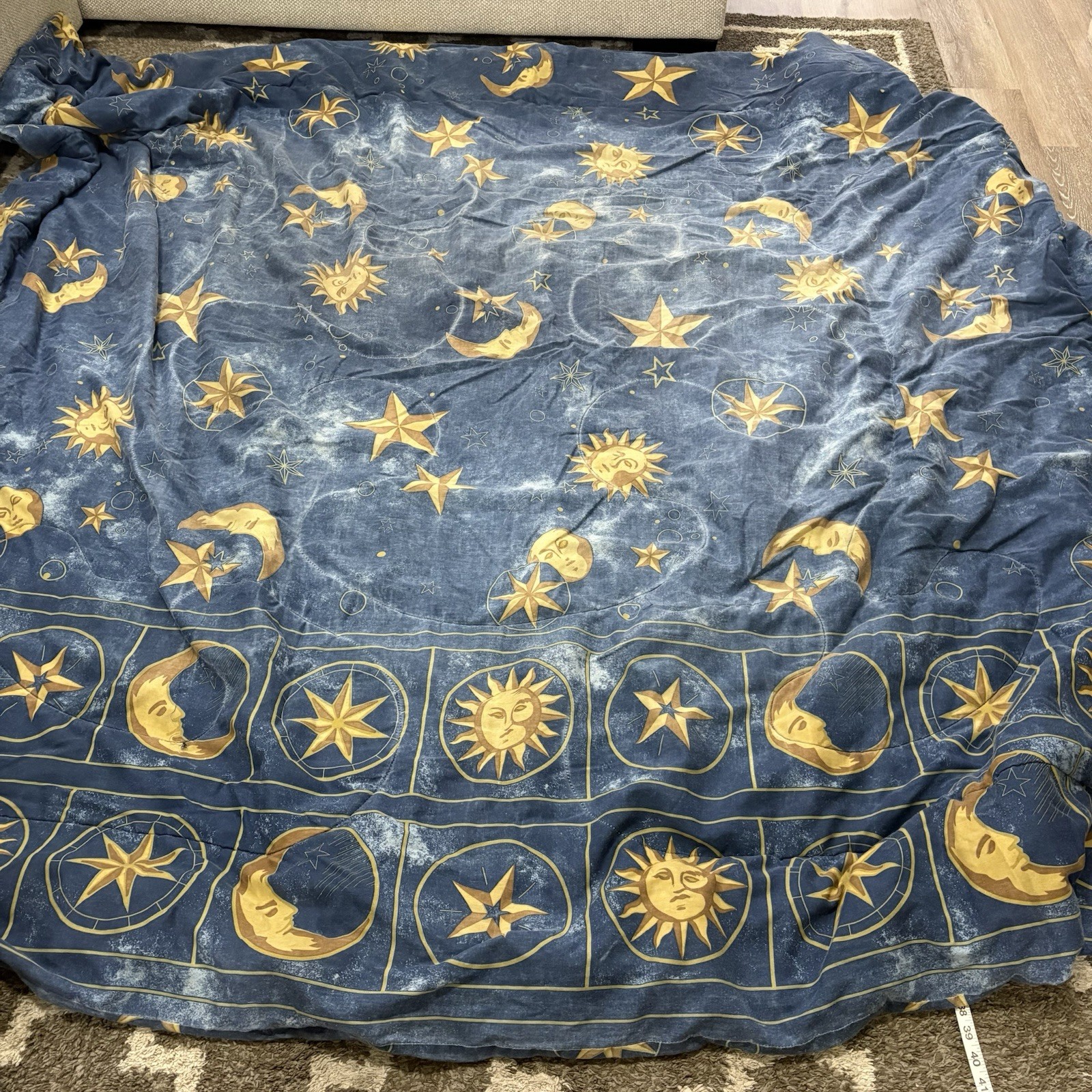 Vintage 90s Springs Celestial Sun Moon Stars Full/Queen Size Comforter