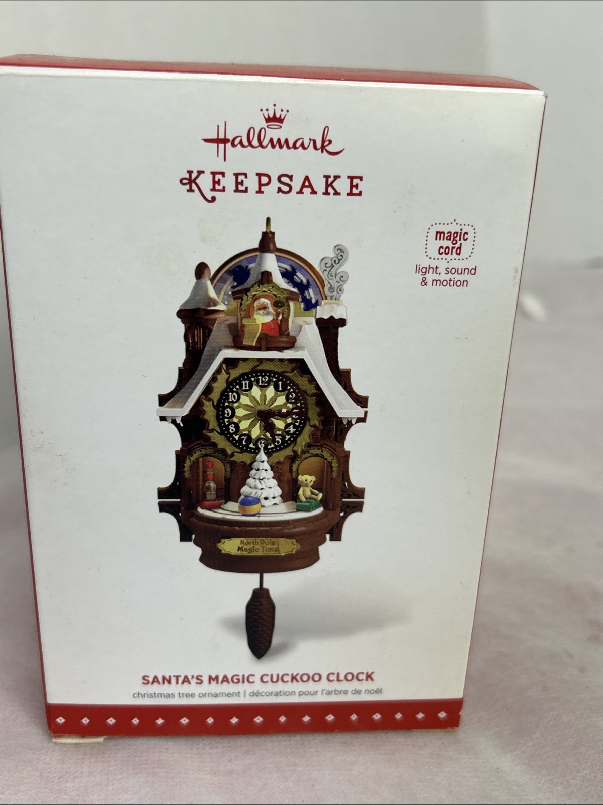 2015 Hallmark Keepsake Santa's Magic Cuckoo Clock Christmas Ornament NIB
