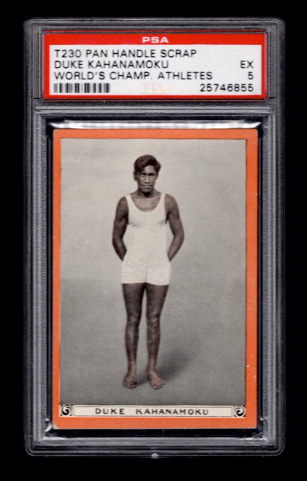 PSA 5 DUKE KAHANAMOKU 1913 T230 Pan Handle Scrap Tobacco Card HIGHEST GRADE EVER