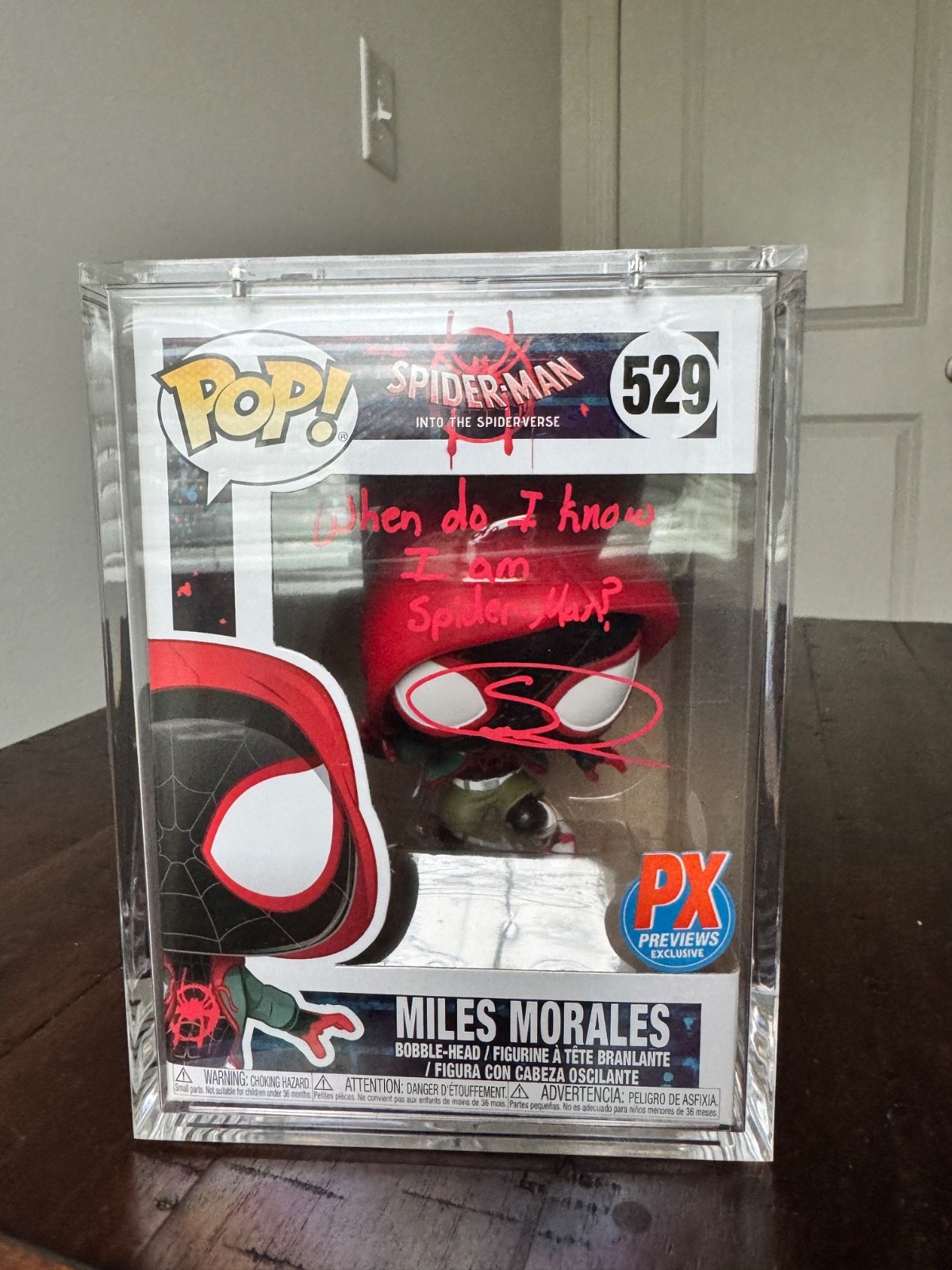 Funko Pop Miles Morales PX Exclusive Into the Spiderverse Shameik Moore Signed