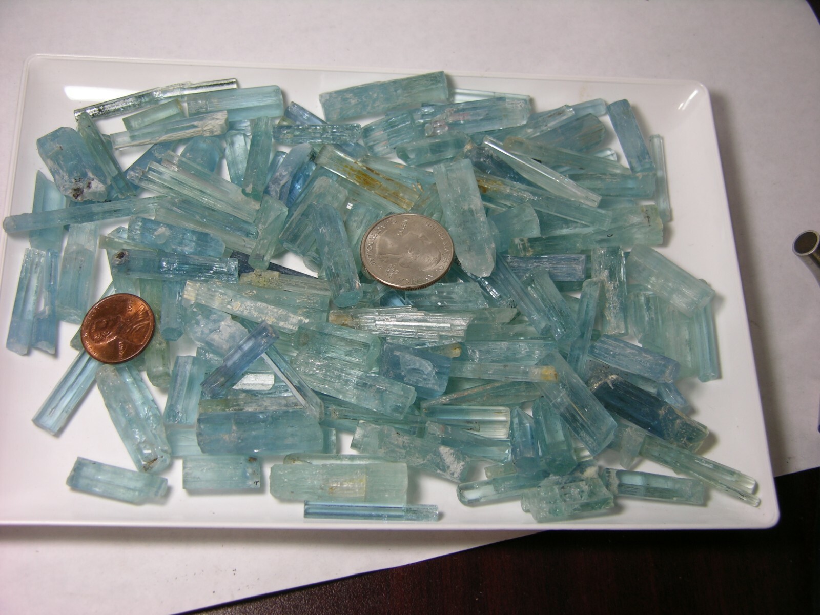 300g Vietnam Natural Rough 100% Terminated Aquamarine Crystal Specimen 1500ct