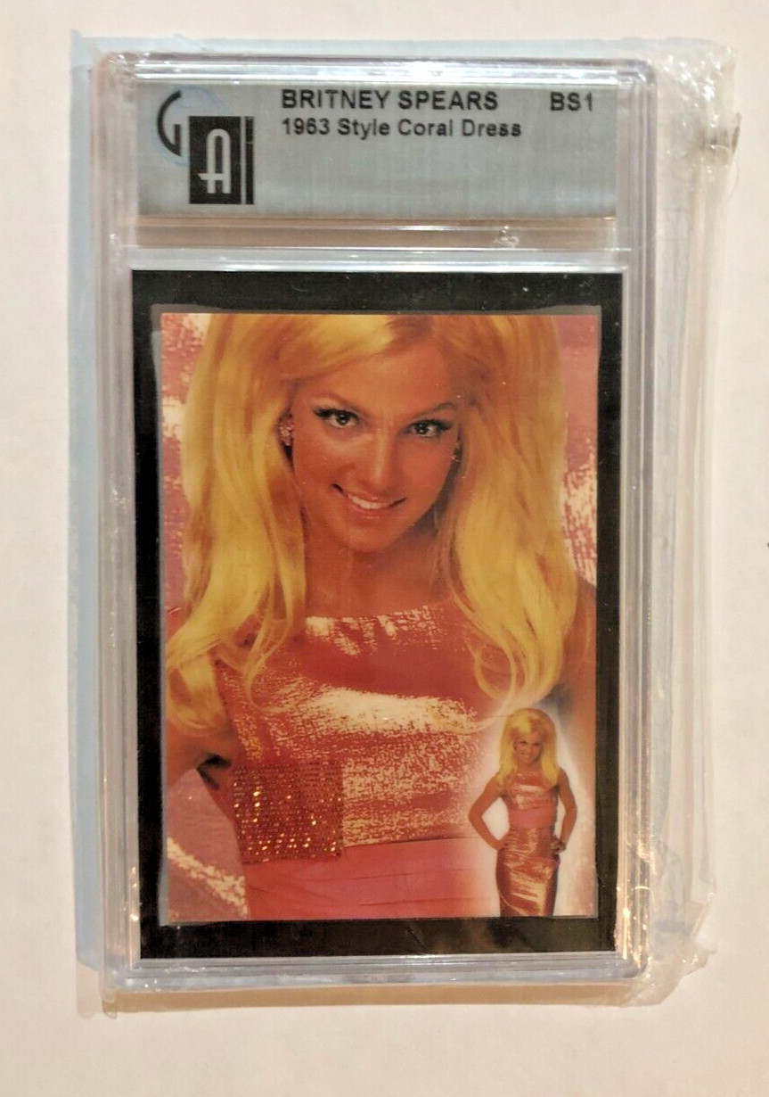 Authentic 2002 Global/DNA+ Britney Spears 1963 Coral Dress Card