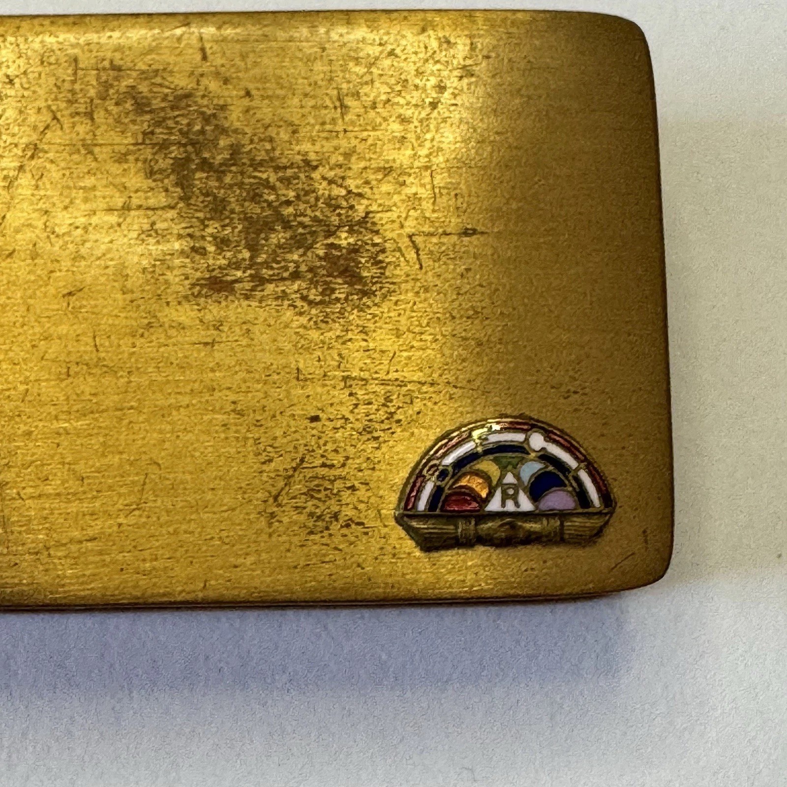 Vintage BFCL Rainbow Girls Powder Compact Case International Order Masonic Rare