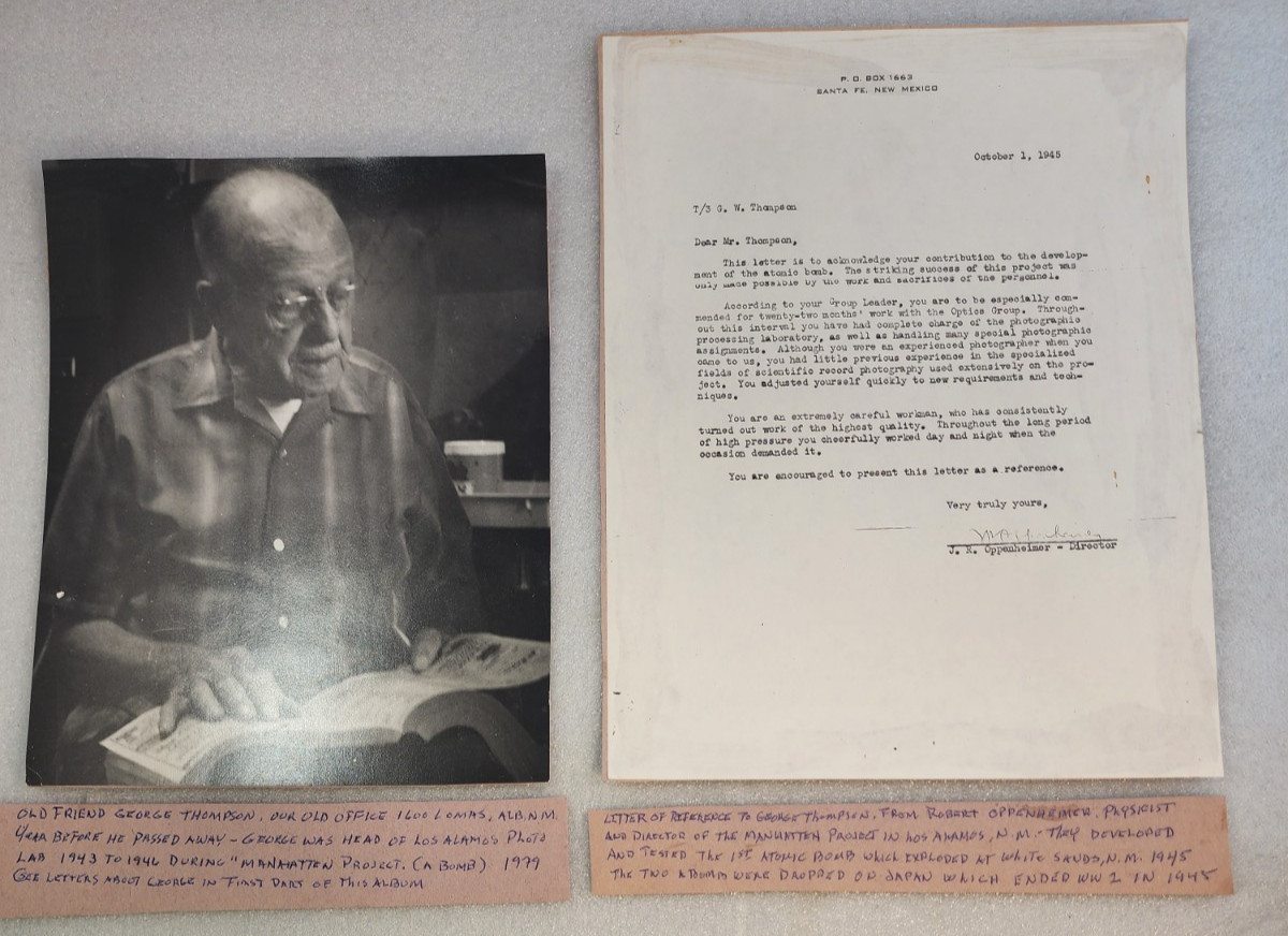 J. Robert Oppenheimer Copy of Letter & Original Photo WWII Atomic Bomb