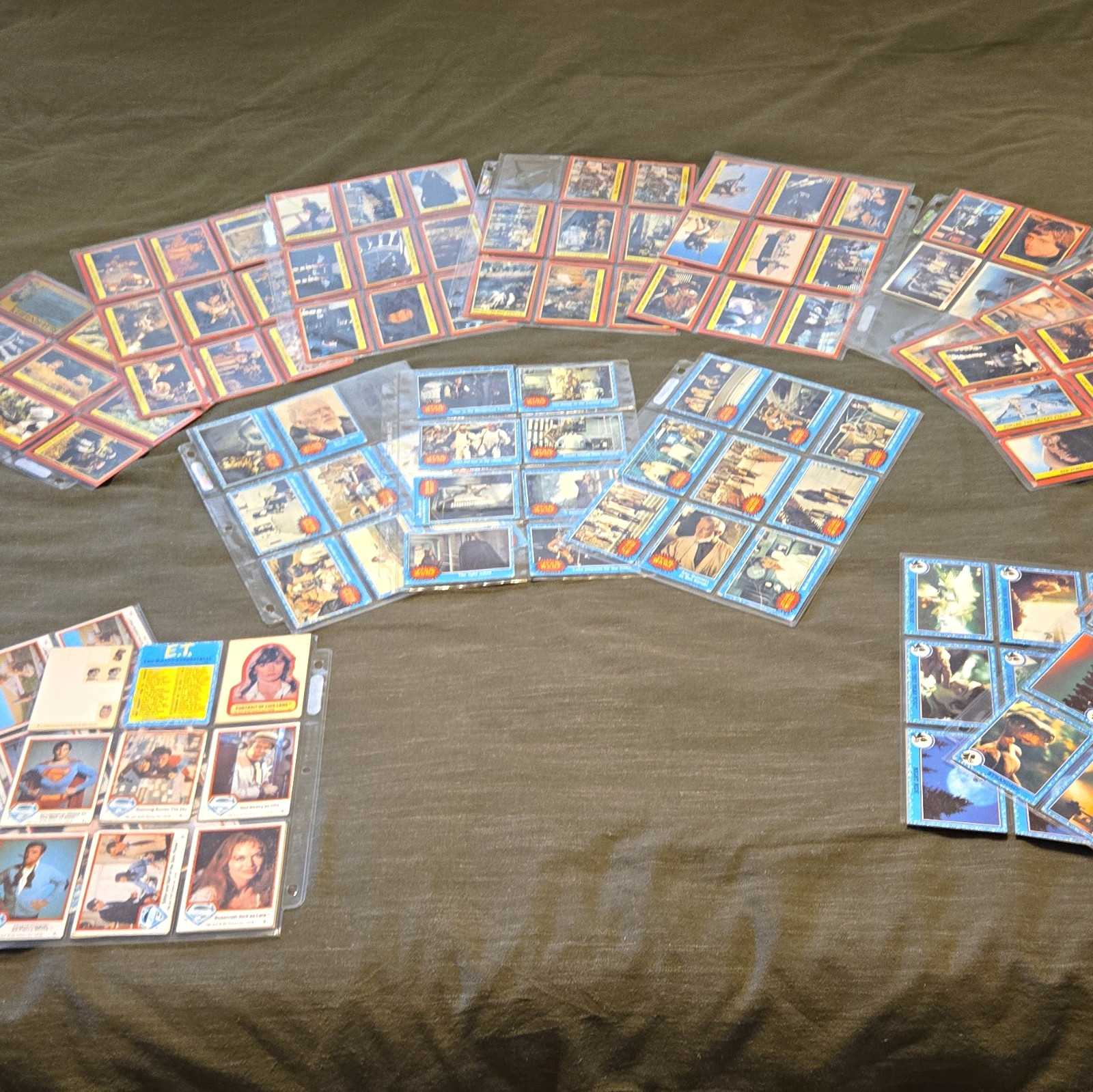 Vintage 70\'s And 80\'s Card Collection Star Wars, ROTJ, Superman, ET and More