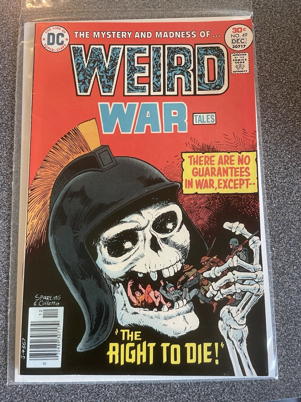 Weird War Tales 49 Skull Cover 1976 DC Comics Bronze Age Horror High Grade