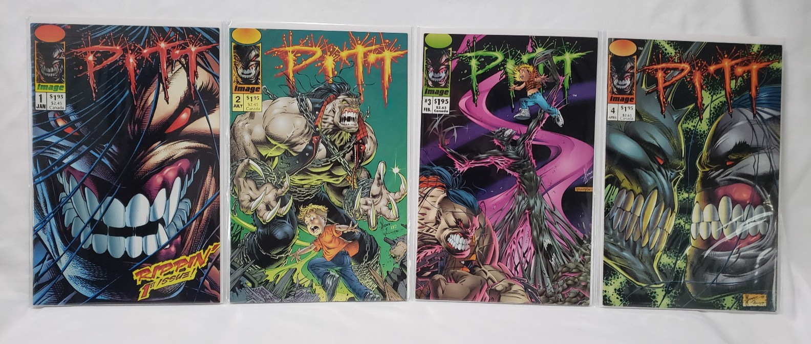 Pitt #1-4 Comic Lot Image Comics Dale Keown Bagged Boarded