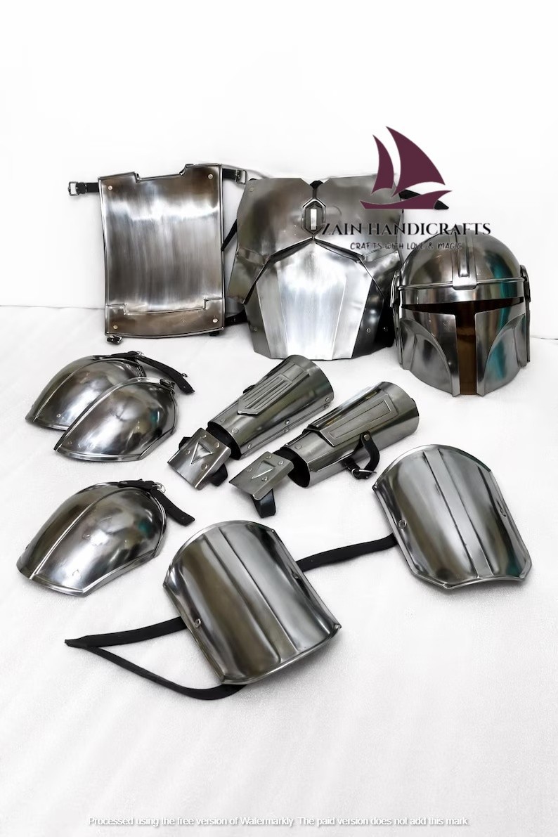 ZAIN Sci-Fi Space Warrior Armor Suit Handmade Full BodyCostume LARP Cosplay Helm
