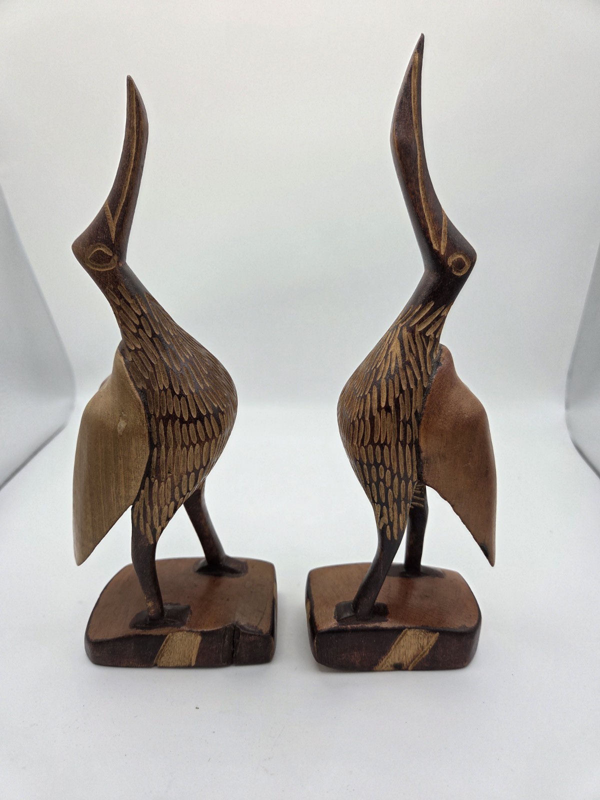 Vintage Hand Carved Wooden Birds