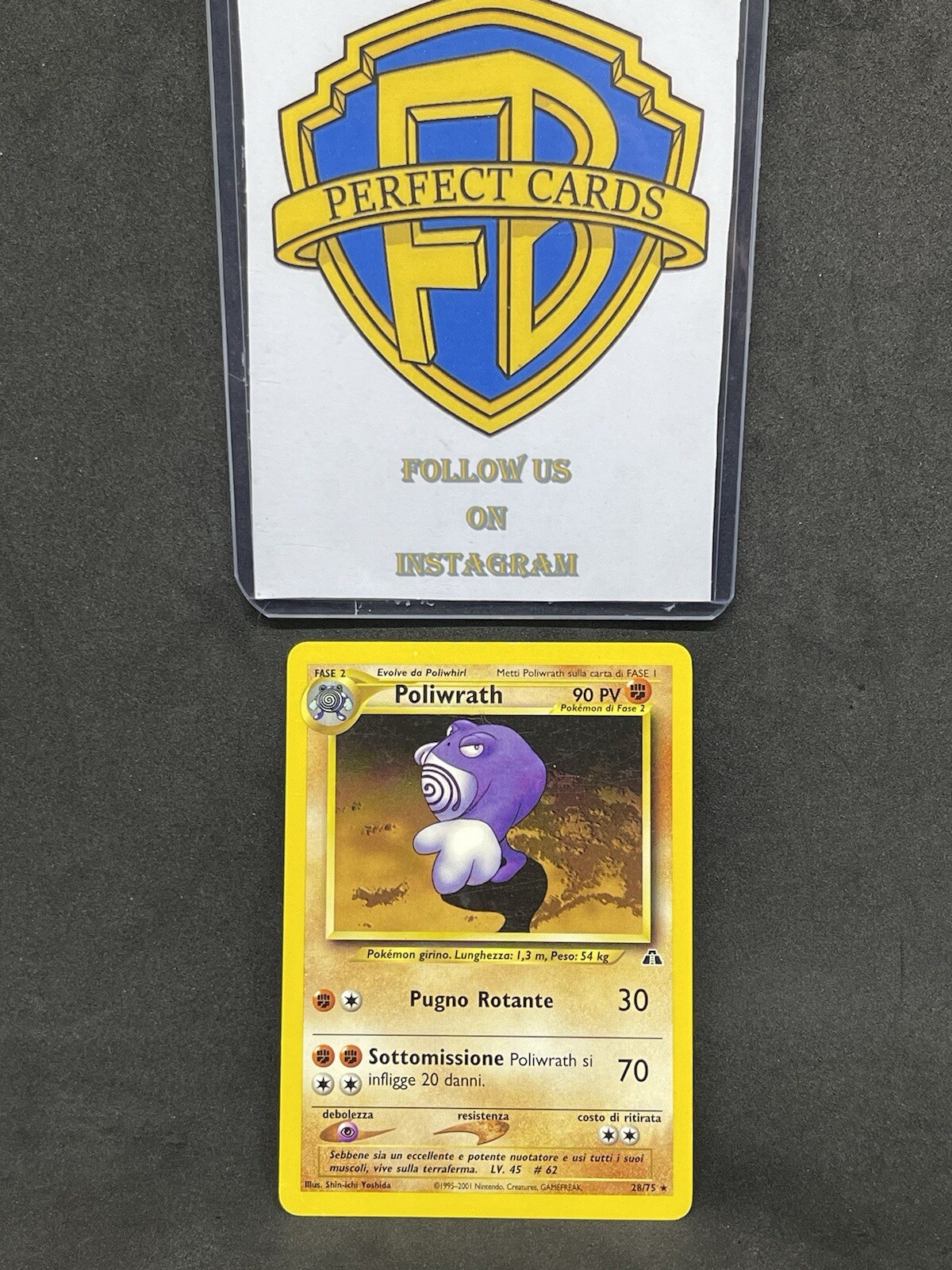 POKÉMON NEO DISCOVERY UNLIMITED POLIWRATH NONHOLO 28/75 NM- ITA