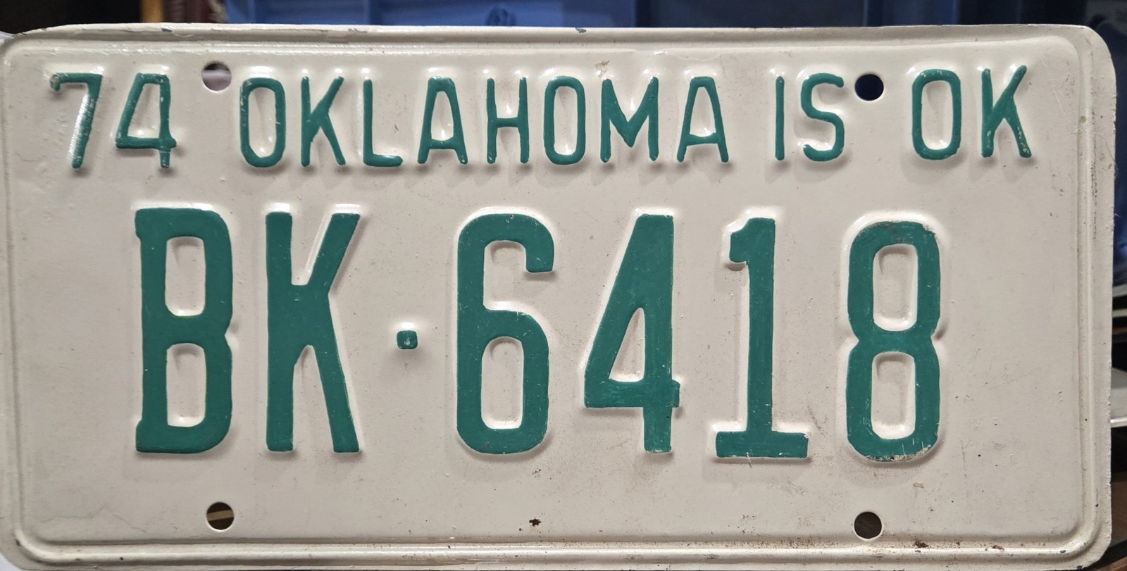 Rare 1974 Prison Riot Survivor Passenger License Plate - Repainted