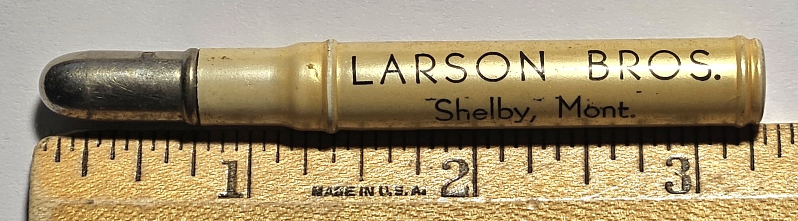 *RARE* Vintage Bullet Pencil LARSON BROS SHELBY, MONTANA/ENNA JETTICK SHOES W@W