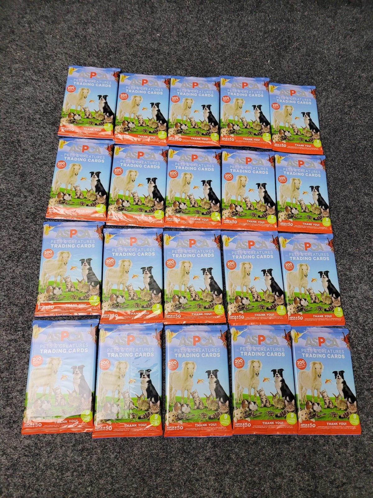 ASPCA Pets & Creatures Trading Cards Sealed Pack Lot Of 20 2016 Non-Sport