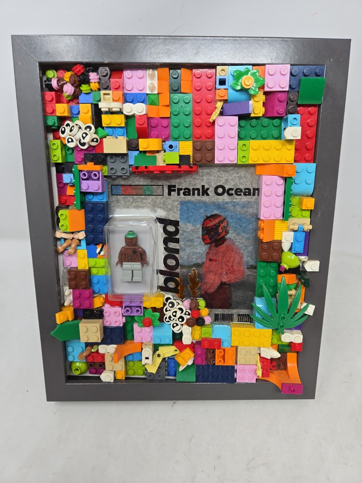 LEGO Frank Ocean - blond album MINIFIGURE • Canvas Don In Lego Frame