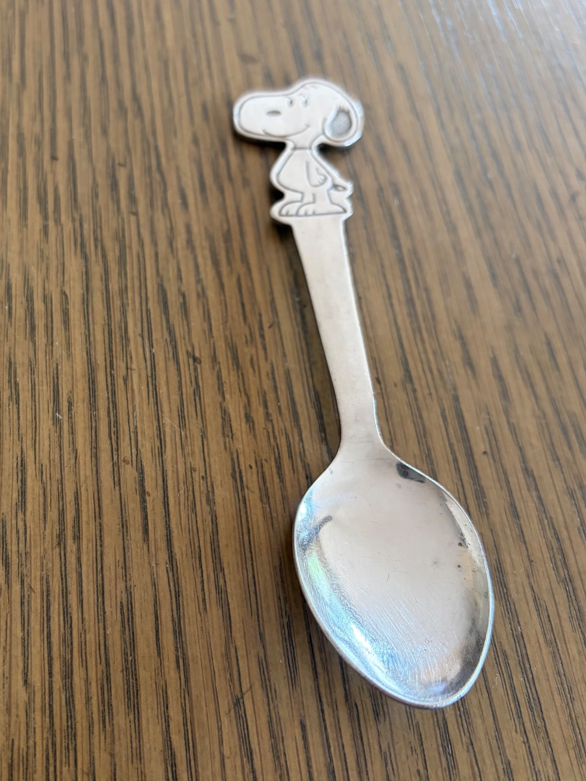 Vintage 1958 Snoopy Peanuts Stainless Steel Embossed 5” Spoon - Made In Japan