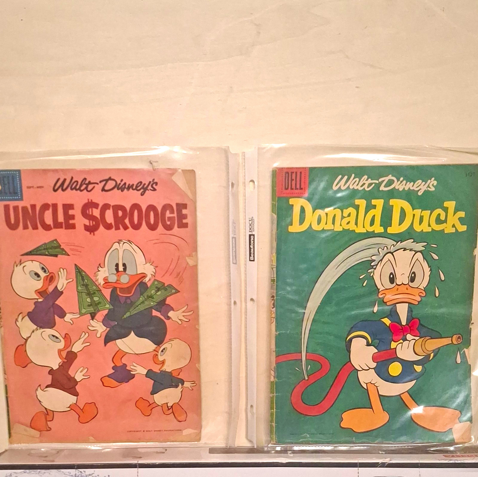 Walt Disney's Dell Comic Books Lot of 2: Uncle Scrooge & Donald Duck