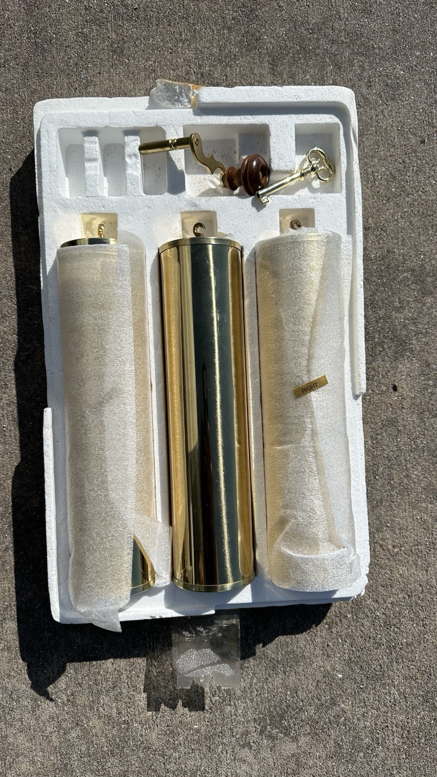 SET OF 3 ANTIQUE /VINTAGE GRANDFATHER CLOCK WEIGHTS 12Lbs Each