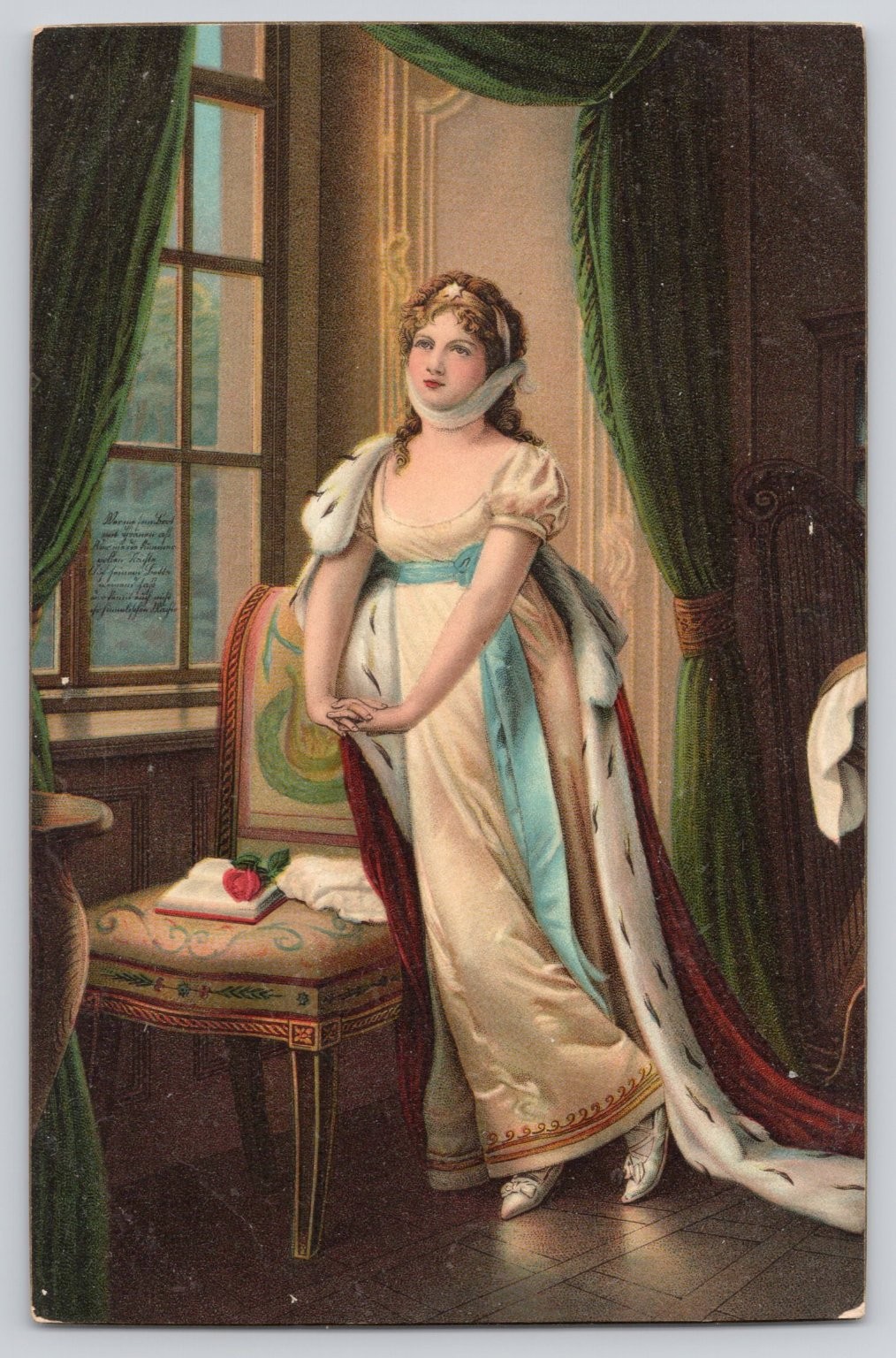 Queen Louise of Prussia Flight to Memel Historical Postcard Stengel Dresden