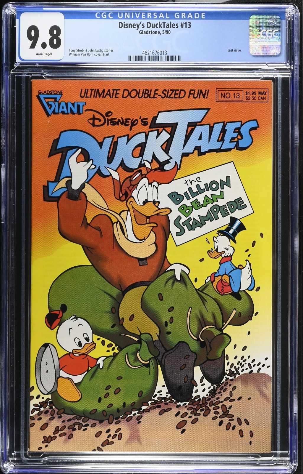 Disney's DuckTales #13 CGC 9.8 WP NM/MT Gladstone 1990 Last Issue 🐥🐣