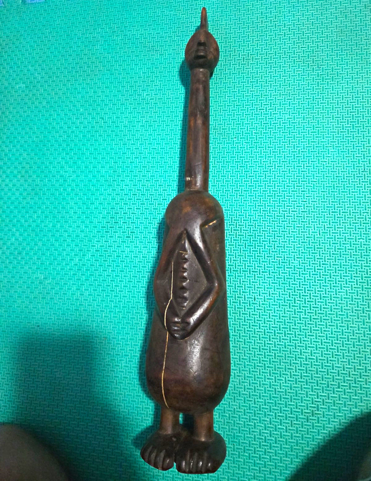 Hand-Carved Handmade African Tribal Wood Figure Sculpture, Ownership History N/A