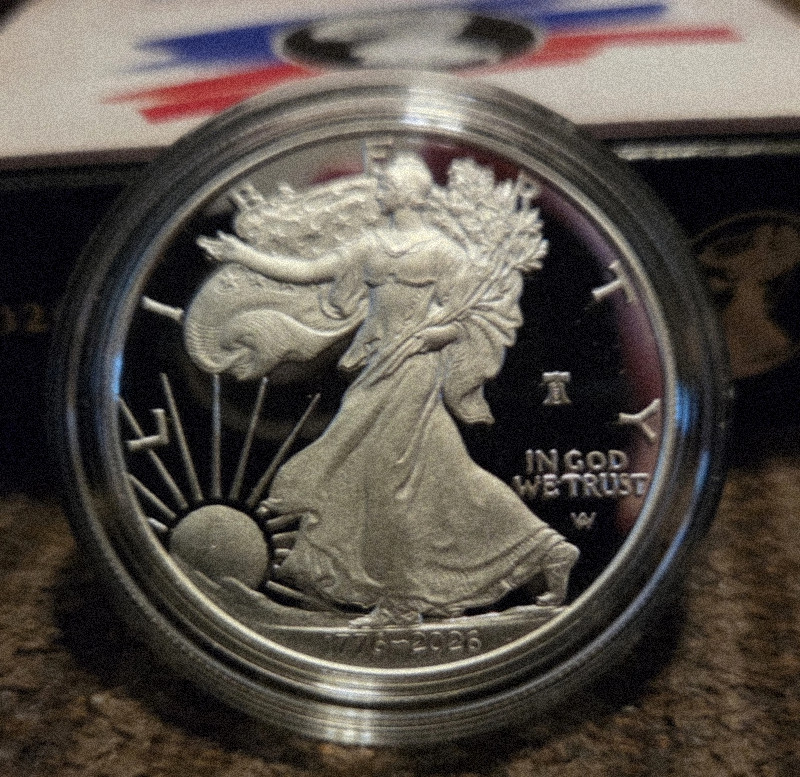 1776-2026 W Proof Silver Eagle 250th Liberty Bell Privy