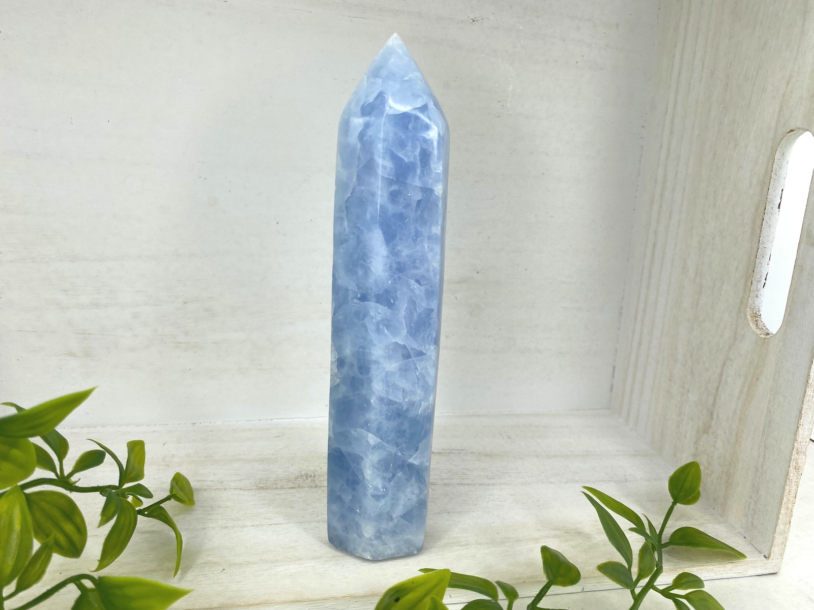 Blue Calcite Tower - 7.5