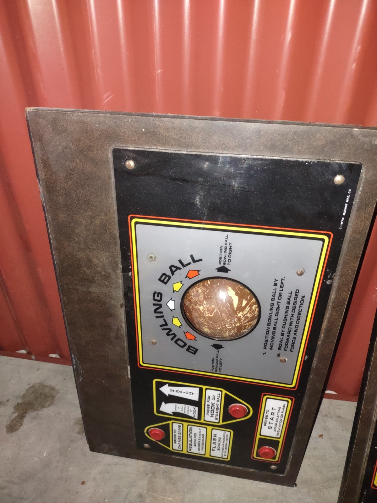 midway 4 player bowling alley arcade control panel #1