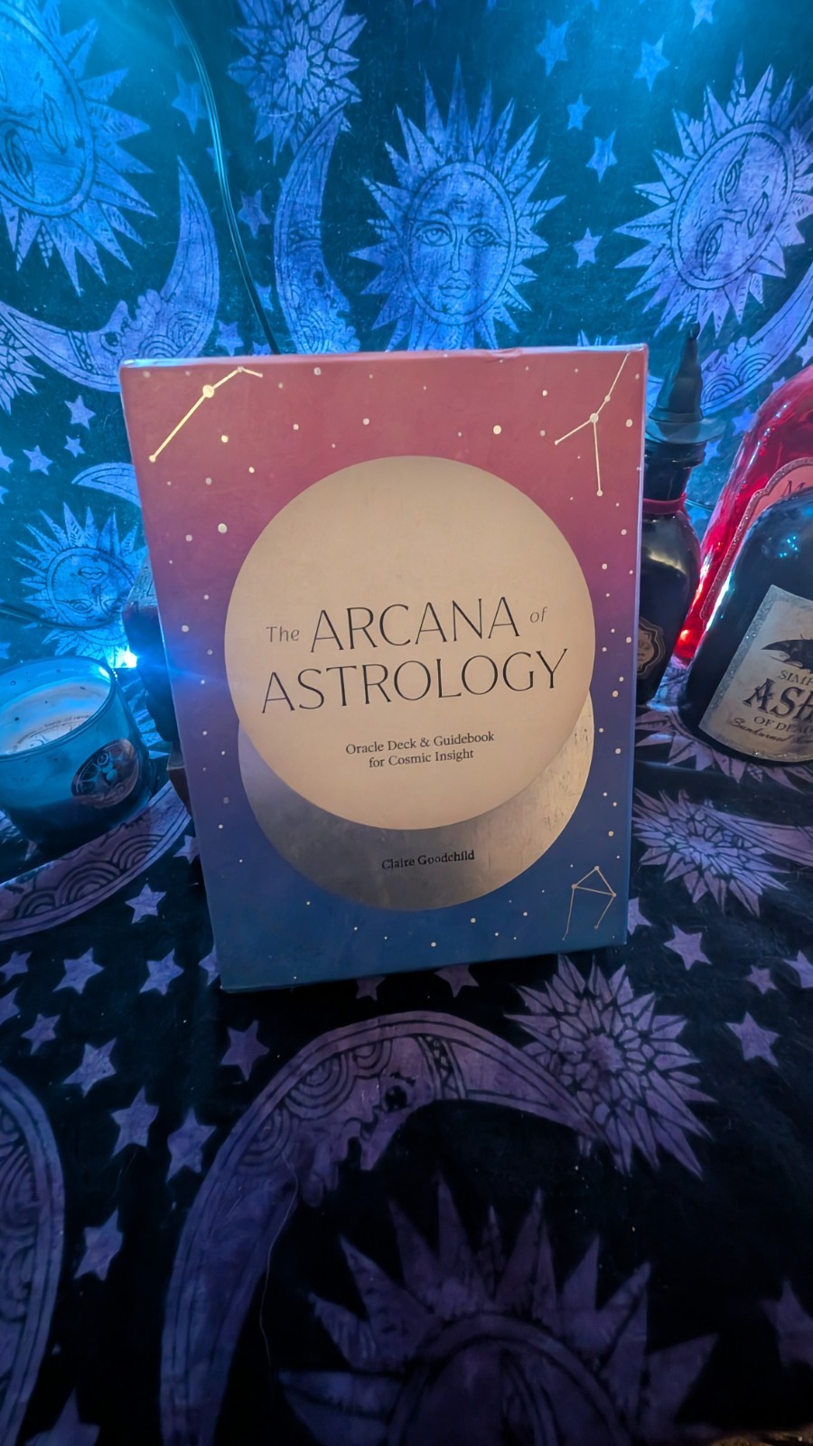 The Arcana of Astrology Oracle Deck Book Claire Goodchild Black and the Moon OOP