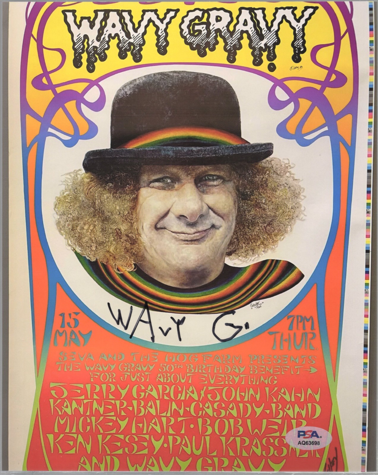 Wavy Gravy Grateful Dead Signed 8x10 Photo PSA DNA Authentic Autograph COA *98