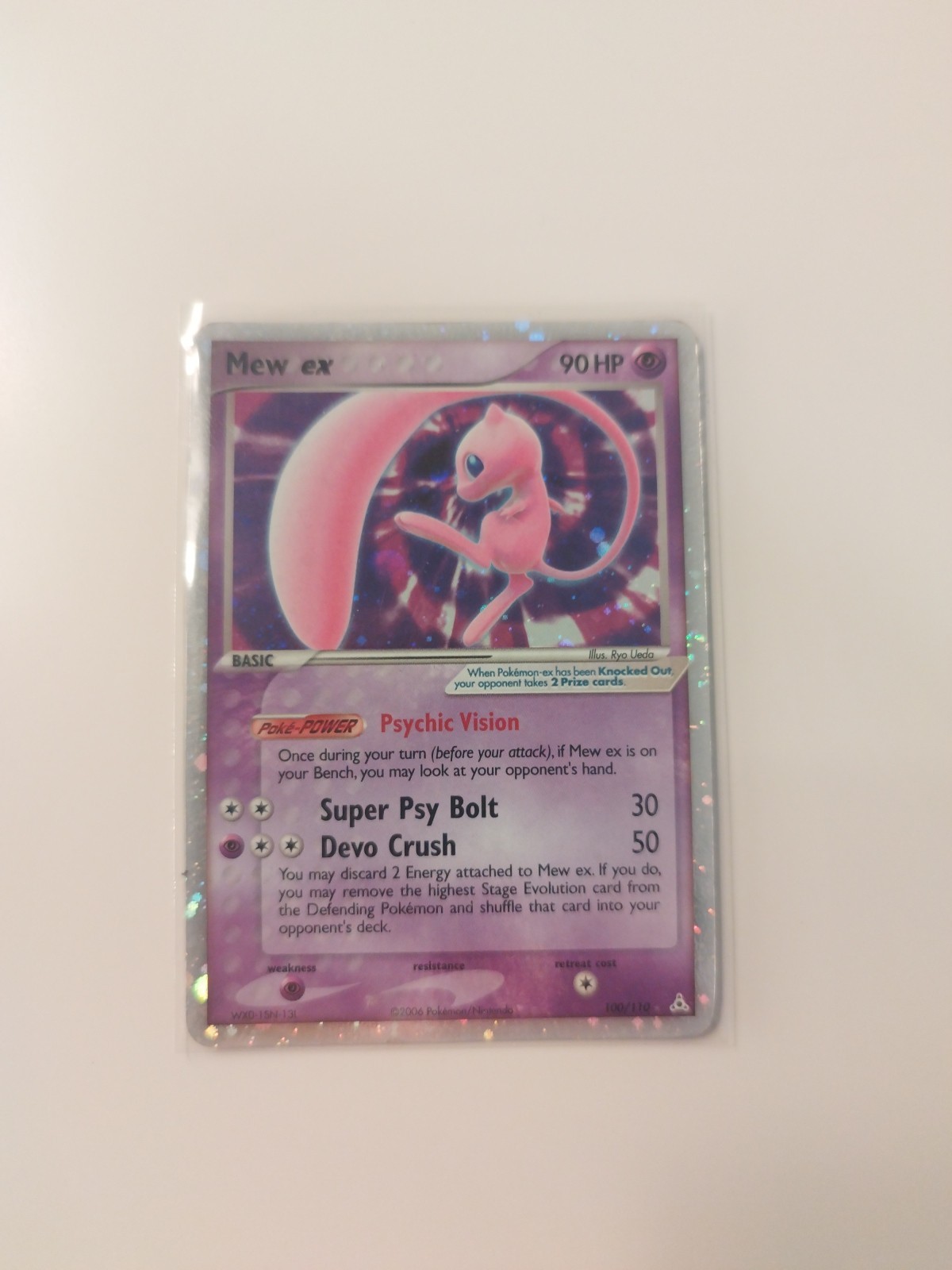 Pokemon Card - Mew ex - 100/110 HOLO - English - 2006 - Excellent - Rare