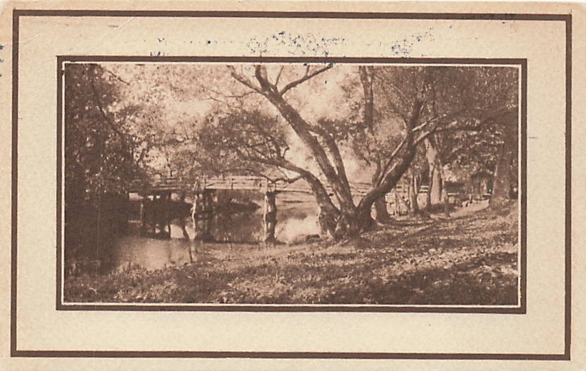 Postcard WI: Bridge & Creek Scene, Madison, Wisconsin DB Posted 1912