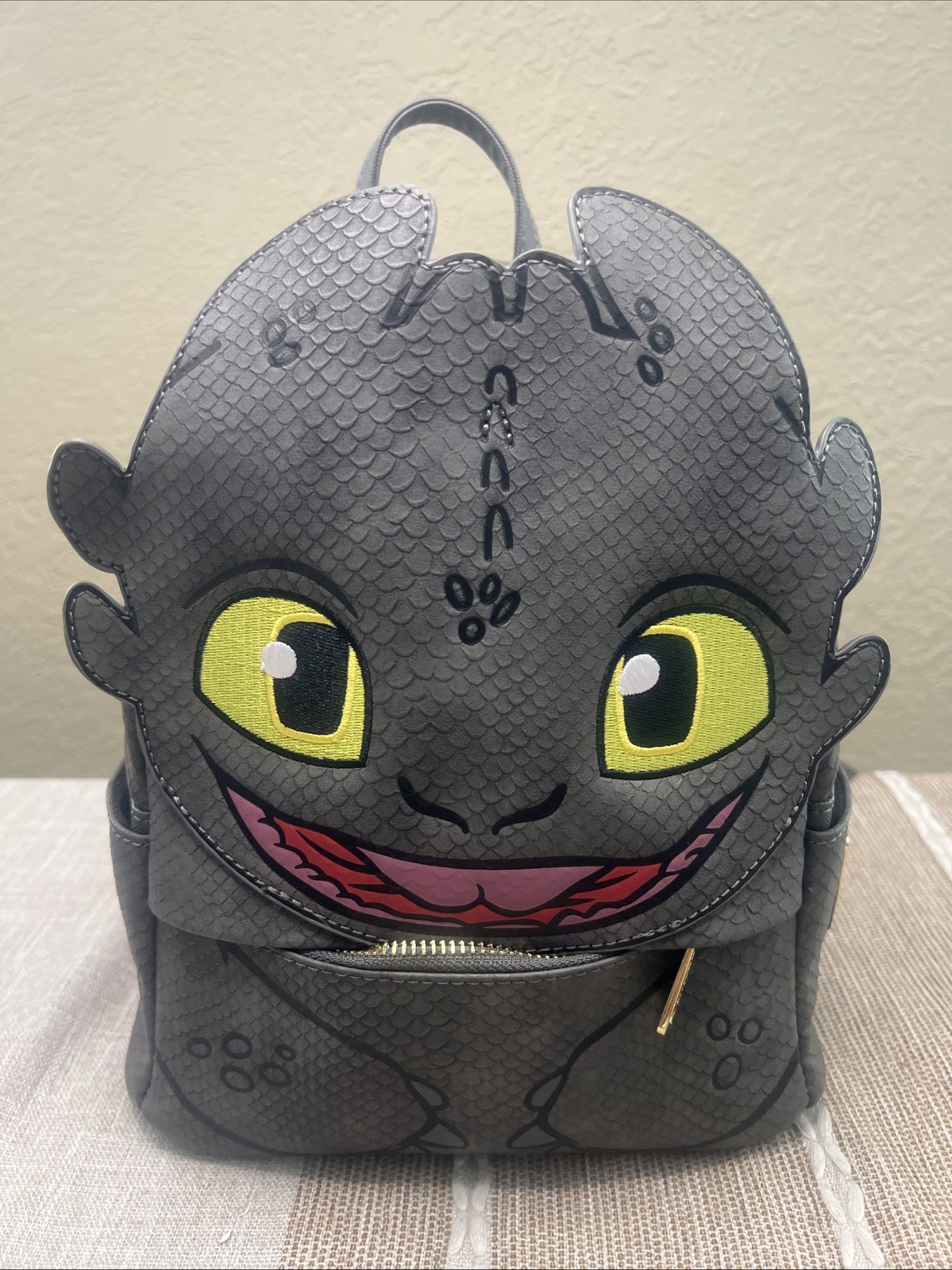 Loungefly How to Train Your Dragon Toothless Mini Backpack Gray