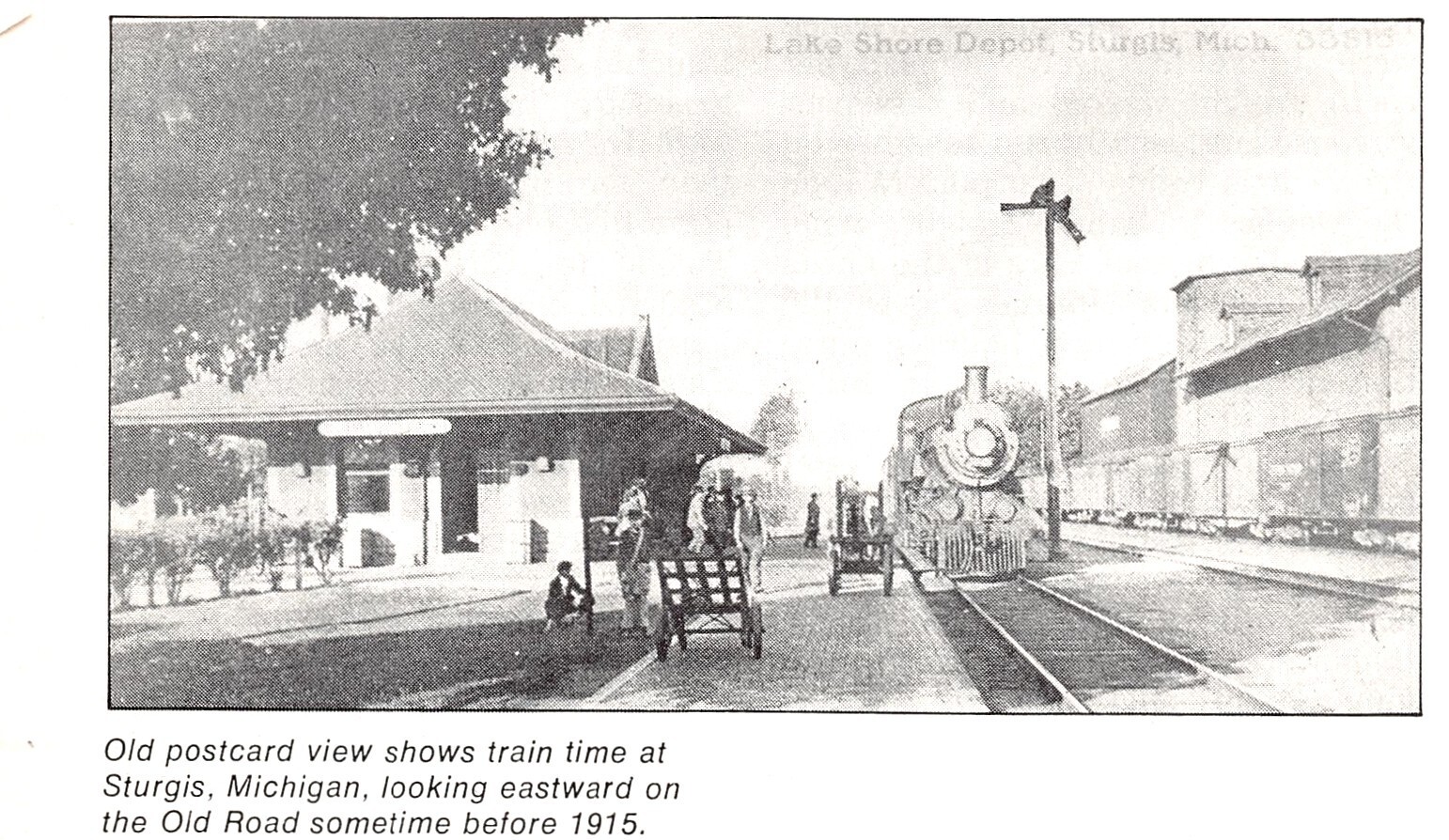 Lake Shore Depot Sturgis Michigan Pre-1915 On Old Road 5\