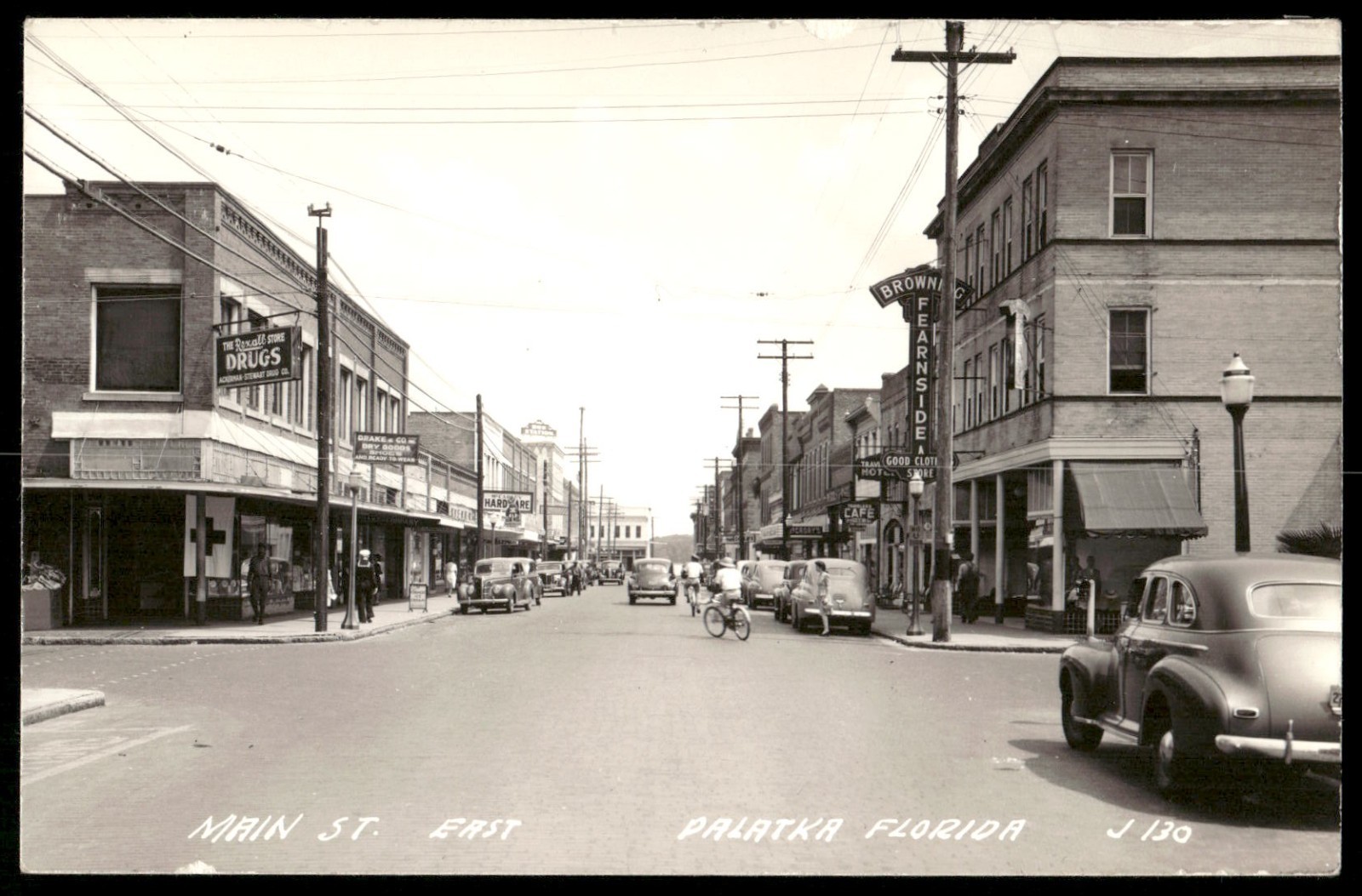 Vintage Postcard Real Photo Main Street Palatka Florida
