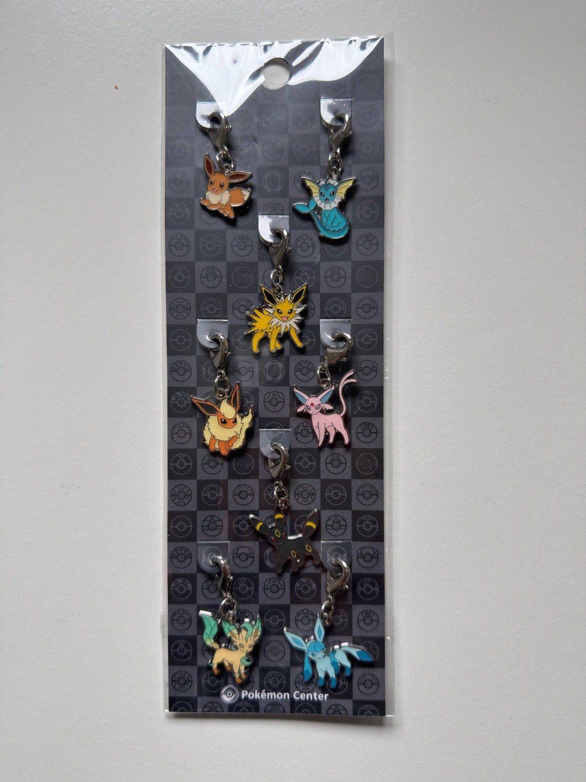 Pokemon Center Japan 2022 Eevee Evolutions Charms Set 8x Metal Pendants CIB New