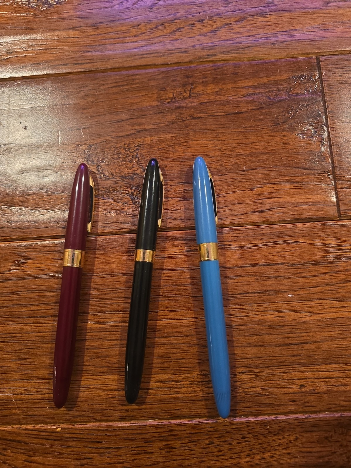 Red, Black & Blue Vintage Sheaffer Fountain Pens Sheaffer 14k Gold Nib 