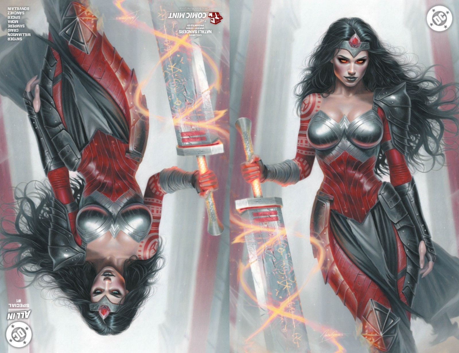 DC ALL IN SPECIAL #1 NATALI SANDERS NYCC EXCL FLIP ABSOLUTE WONDER WOMAN VARIANT