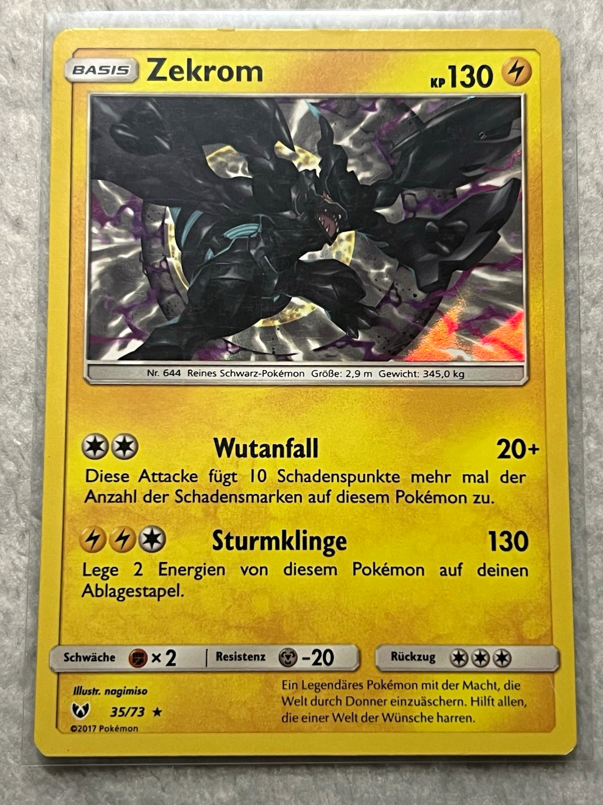 The Pokemon Company Pokemon TCG Zekrom 35/73 German Holo Rare KP 130 2017